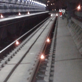 Leica Nova TM50 measuring into a tunnel